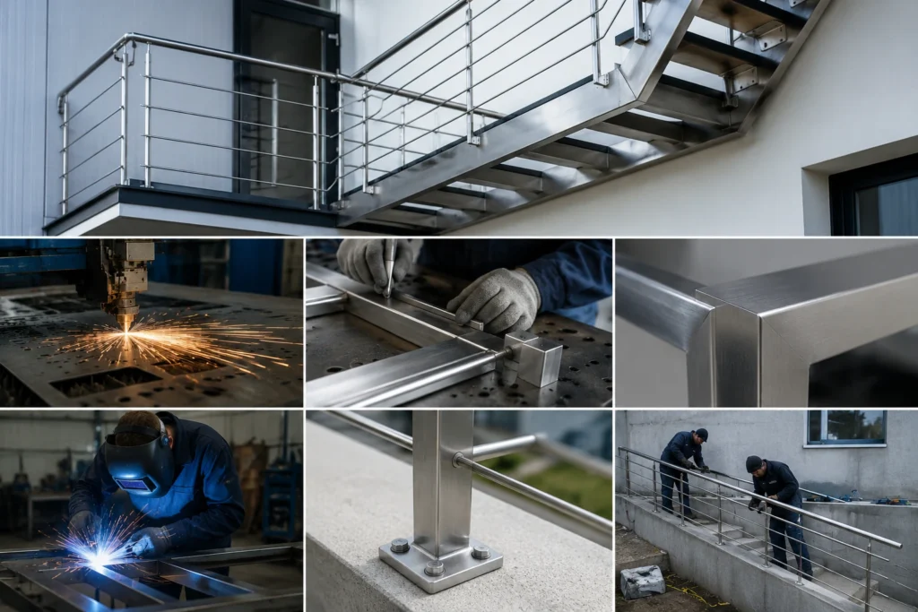 industrielle und metallische Montage